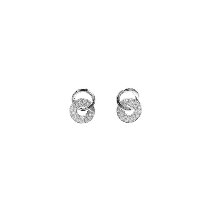 Boucles d'oreilles Isabelle Barrier en or blanc et diamants naturels